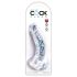 King Cock Clear 7,5 - Dildo com ventosa e escroto (19cm)