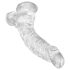 King Cock Clear 7,5 - Dildo com ventosa e escroto (19cm)