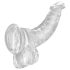 King Cock Clear 7,5 - Dildo com ventosa e escroto (19cm)