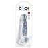 King Cock Clear 8 - Dildo de 20cm com Ventosa e Testículos