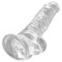 King Cock Clear 8 - Dildo de 20cm com Ventosa e Testículos