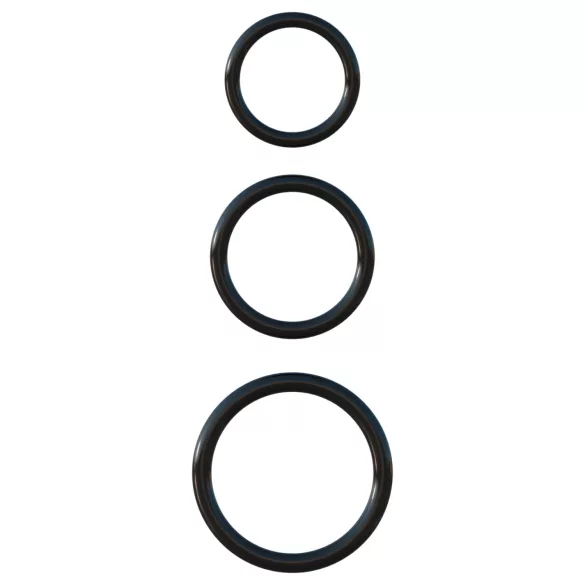Fantasy C-Ringz - anel peniano triplo - silicone preto