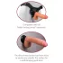 Real Feel Deluxe No.1 - vibrador realístico com escroto - cor natural