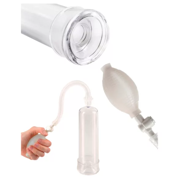 Pipedream - Pump Worx Beginner's - bomba peniana transparente (19 cm)