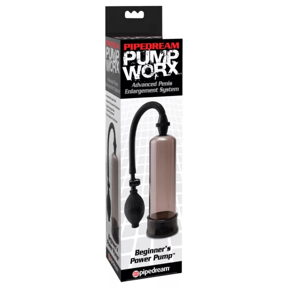 Pipedream - Pump Worx Beginner's - bomba peniana preta (19 cm)