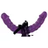 Fetish - strap-on dupla dildo com arnês - silicone preto