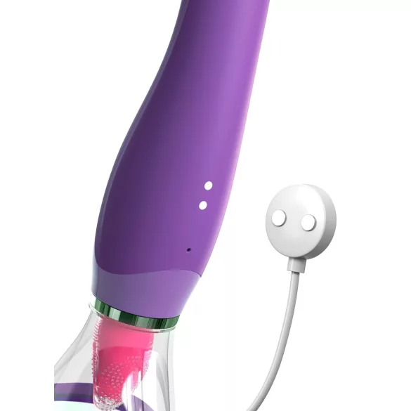 Fantasy - vibrador clitóris 3 em 1 recarregável roxo