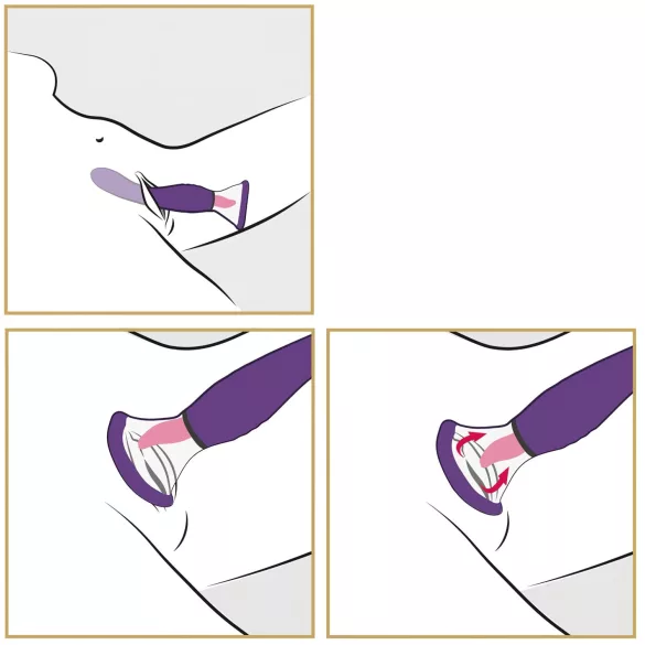 Fantasy - vibrador clitóris 3 em 1 recarregável roxo