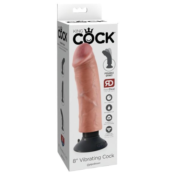 Vibrador Realista Flexível 25cm - King Cock 8