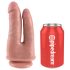 King Cock Double Penetrator - Dildo Duplo Realista (cor natural)