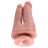 King Cock Double Penetrator - Dildo Duplo Realista (cor natural)
