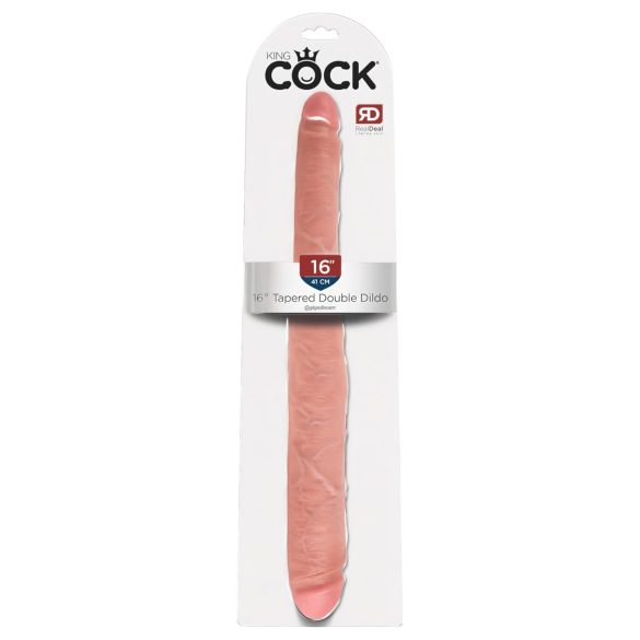 King Cock 16 Afunilado - Dildo Duplo Realista (41cm) - Natural