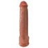 King Cock 15 - Dildo Gigante 38cm - Natural Escuro