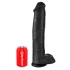 King Cock 15 - dildo com ventosa e testículos (38 cm, preto)