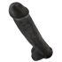 King Cock 15 - Dildo com ventosa e testículos (38cm) - preto