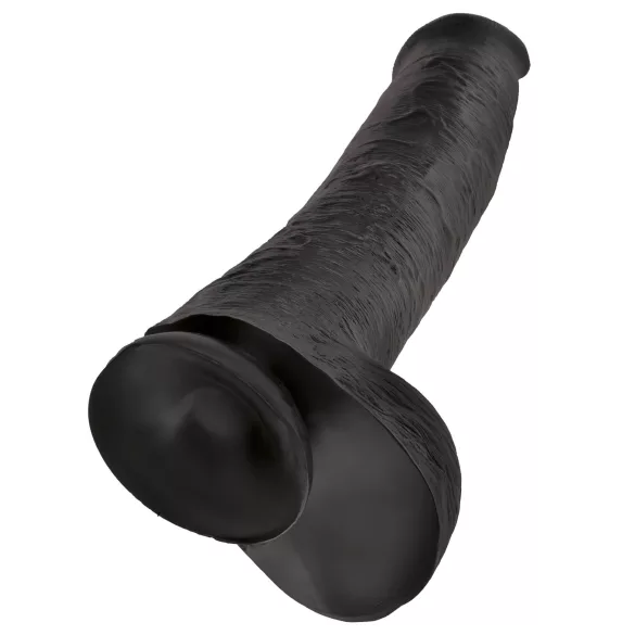 King Cock 15 - dildo com ventosa e testículos (38 cm, preto)