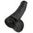 King Cock 15 - Dildo com ventosa e testículos (38cm) - preto