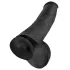 King Cock 15 - dildo com ventosa e testículos (38 cm, preto)