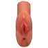 PDX Double Stroker - 2 em 1 Masturbador Realista (Tom de Pele Escura)