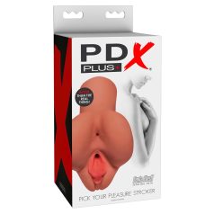   PDX Escolha Seu Prazer - Masturbador 2 em 1 Vagina e Ânus (cor natural)