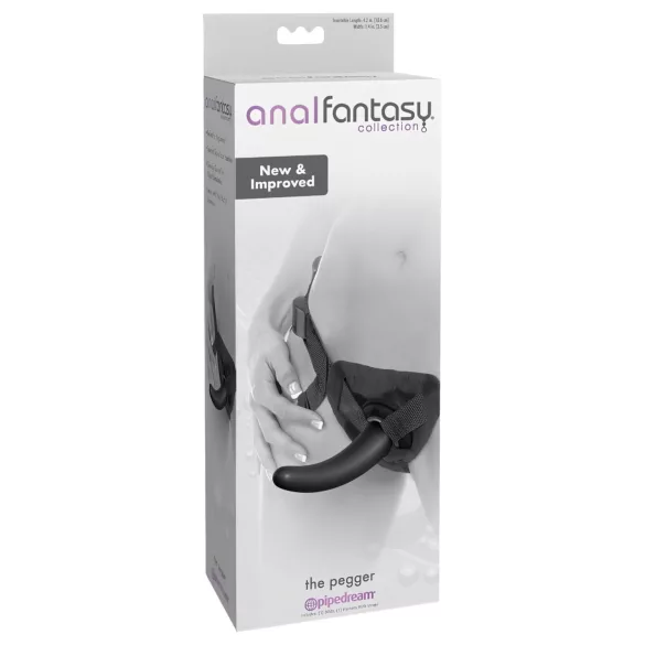 analfantasy - cinta com dildo realístico - penetração anal - silicone preto