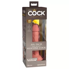   King Cock Elite 6 - dildo realístico com ventosa 15cm - cor natural