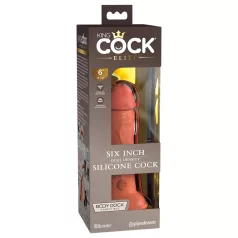   King Cock Elite 6 - dildo realístico com ventosa 15cm - cor escura