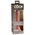 King Cock Elite 7- ventosa, dildo realista (18cm) - natural