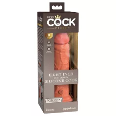 King Cock Elite 8 - dildo com ventosa 20cm - cor pele escura