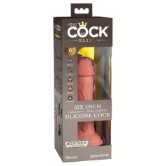   King Cock Elite 6 - vibrador com ventosa (15 cm) - cor natural