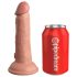 King Cock Elite 6 - Vibrador com Ventosa (15cm) - Natural