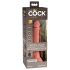 King Cock Elite 7 - Vibrador com ventosa, controle remoto 18cm - natural