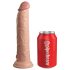 King Cock Elite 9 - Vibrador com ventosa 23cm - Natural