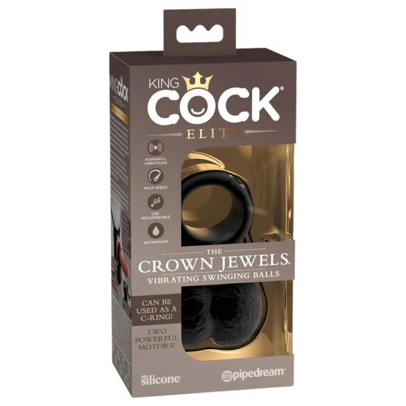 Anel Vibratório King Cock Crown Jewels (preto)