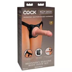   King Cock Elite Beginner's - cinta peniana com pênis realístico - cor natural