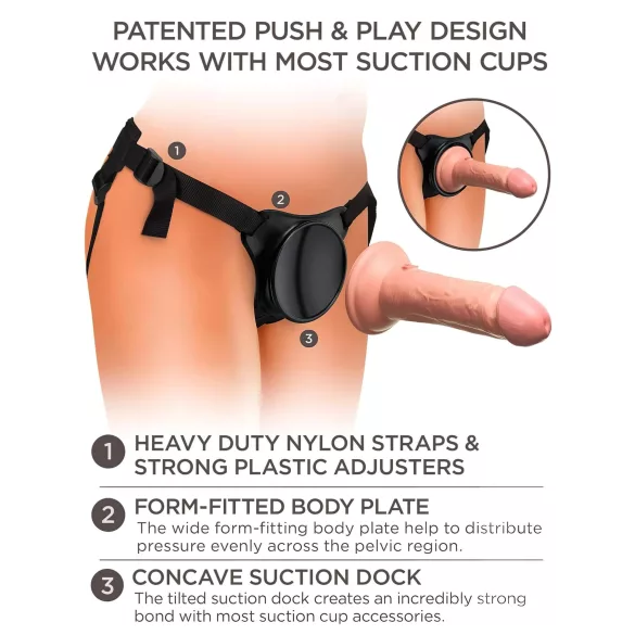 King Cock Elite Beginner's - cinta peniana com pênis realístico - cor natural