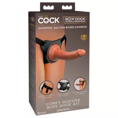   King Cock Elite Comfy - cinta com dildo realístico - pele escura