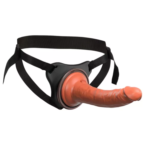 King Cock Elite Comfy - cinta com dildo realístico - pele escura