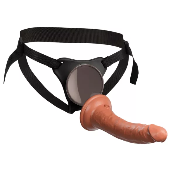 King Cock Elite Comfy - cinta com dildo realístico - pele escura