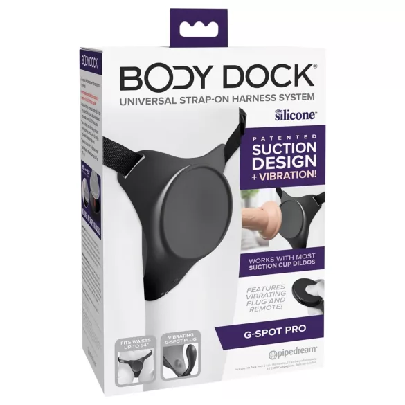 Body Dock - dildo com arnês G-ponto e Silexd 7 - silicone
