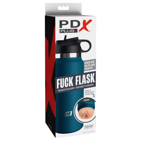 Fuck Flask Private Pleaser - masturbador masculino garrafa - vagina azul/natural