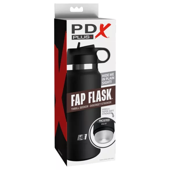 Fap Flask Thrill Seeker - masturbador discreto em forma de garrafa - preto