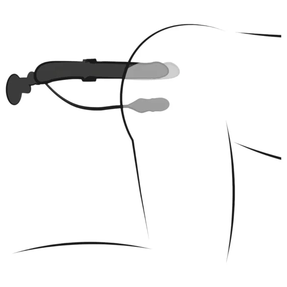 Fetish - vibrador empurrador - preto