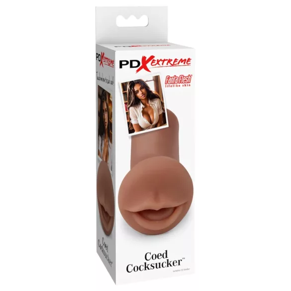 Pipedream Coed Cocksucker - masturbador oral masculino - cor natural