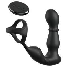   Pipedream Anal Fantasy Ass-Gasm - vibrador anal com cabeça giratória e anel peniano (preto)