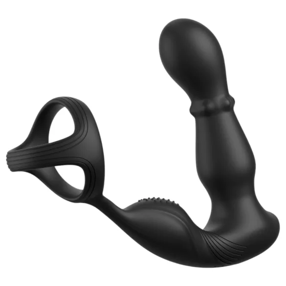 Pipedream Anal Fantasy Ass-Gasm - vibrador anal com cabeça giratória e anel peniano (preto)
