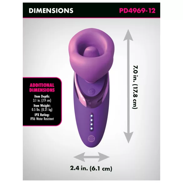 Fantasy For Her - vibrador sugador de clitóris - roxo