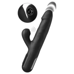   Fetish - vibrador com 3 motores e movimento de empurrar - preto