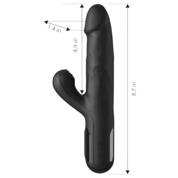 Fetish - Vibrador impulsionador com 3 motores (preto)