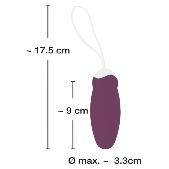 Javida - ovo vibratório pulsante com controle remoto - roxo